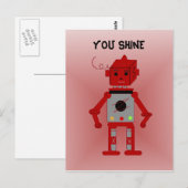 Carte Postale Red Robot - Vous Brillez (Devant / Derrière)