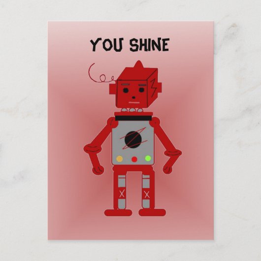 Carte Postale Red Robot - Vous Brillez (Devant)