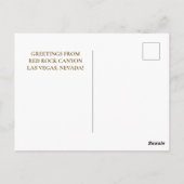 Carte Postale Red Rock Canyon Nature Las Vegas Nevada Desert (Dos)