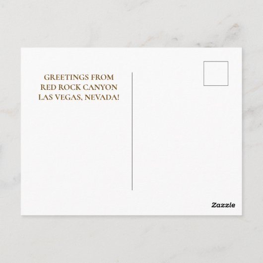 Carte Postale Red Rock Canyon Nature Las Vegas Nevada Desert (Dos)