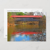 Carte Postale Red Roof Reflects - Coombs Covered Bridge (Devant / Derrière)
