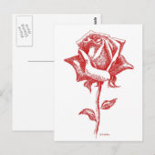 Carte Postale Red Rose Designs (Devant / Derrière)
