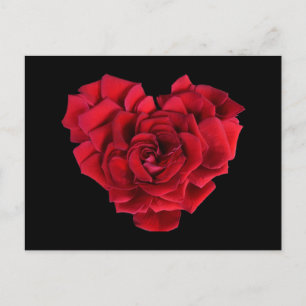Carte Postale Red Rose Heart
