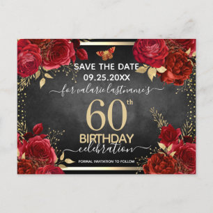 Carte postale "Red Roses 60e anniversaire, réserve