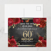 Carte postale "Red Roses 60e anniversaire, réserve (Devant / Derrière)