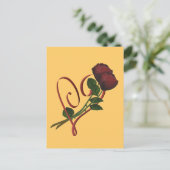 Carte postale Red Roses Red Heart Flower (Debout devant)