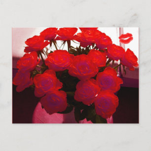 Carte postale Red Roses Valentine II - Personnalis