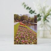 Carte Postale Red Roundhay Park, Leeds, fleurs d'Angleterre (Debout devant)