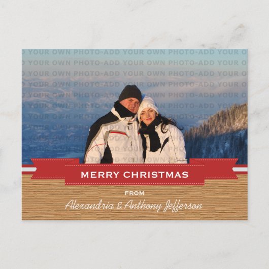 Carte postale Red Rustic Banner (Devant)