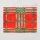 Carte postale RED SCOTT TARTAN (Devant)