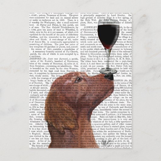 Carte Postale Red Setter Chien Au Vin (Devant)