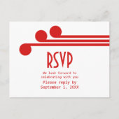 Carte postale Red Simple Deco Chic RSVP (Devant)