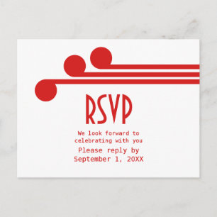 Carte postale Red Simple Deco Chic RSVP