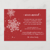 Carte Postale Red Snowflakes Flurries Holiday Moving (Devant)