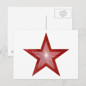 Carte postale Red Star blanche (Devant / Derrière)