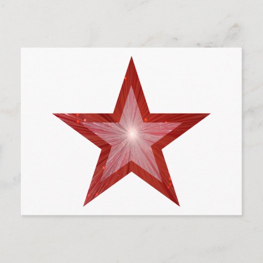 Carte postale Red Star blanche (Devant)