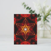 Carte postale Red Star Fractal Art (Debout devant)