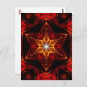 Carte postale Red Star Fractal Art (Devant / Derrière)
