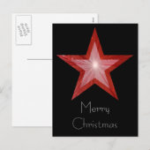 Carte postale Red Star 'Joyeux Noël' noir (Devant / Derrière)