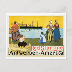Carte Postale Red Star Line ~ Antwerpen-Amerika