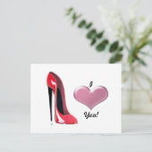 Carte Postale Red Stiletto High Heel Chaussure Art (Debout devant)