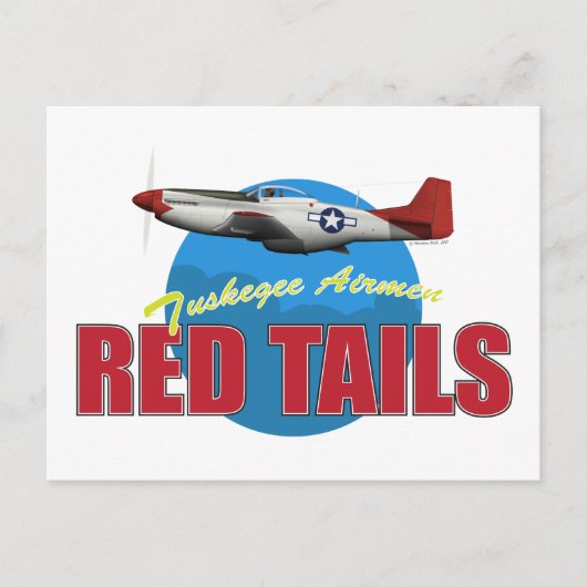Carte Postale Red Tails Tuskegee Airmen (Devant)
