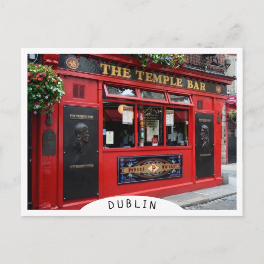 Carte Postale Red Temple Bar pub à Dublin (Devant)