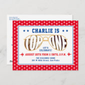 Carte Postale Red TopOne Fighter Pilot Thème premier anniversair (Devant / Derrière)