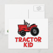 Carte Postale Red Tractor Kid (Devant / Derrière)