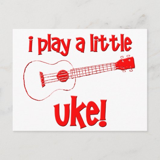 Carte Postale Red Ukulele (Devant)