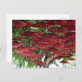 Carte Postale Red Umbrellas in the Sky - Asian Postcard (Devant / Derrière)