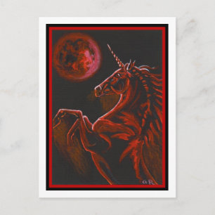 Carte postale Red Unicorn