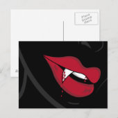 Carte postale Red Vampire Lips (Devant / Derrière)