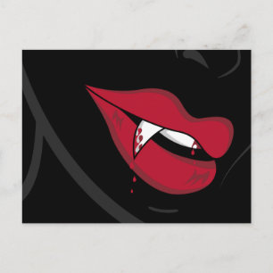 Carte postale Red Vampire Lips