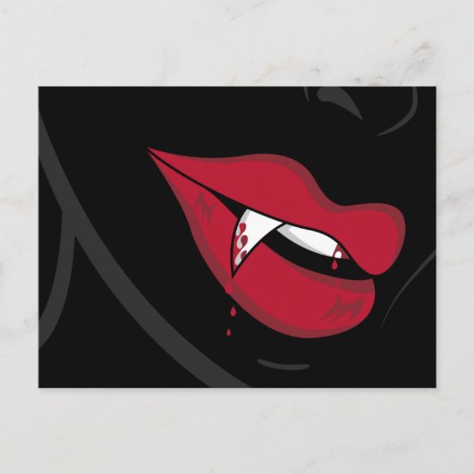 Carte postale Red Vampire Lips (Devant)