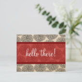 Carte postale Red Vintage Zinnia (Debout devant)