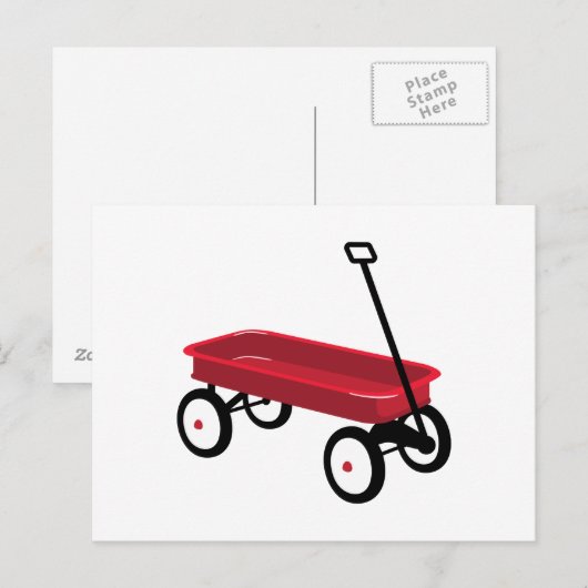Carte Postale Red Wagon (Devant / Derrière)