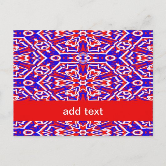 Carte Postale Red, White and Blue Geometrics (Devant)