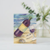 Carte postale Red Wine and Cheese Beach Party (Debout devant)