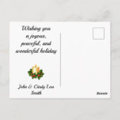 Carte postale Red Winter Berries Christmas Holiday (Dos)