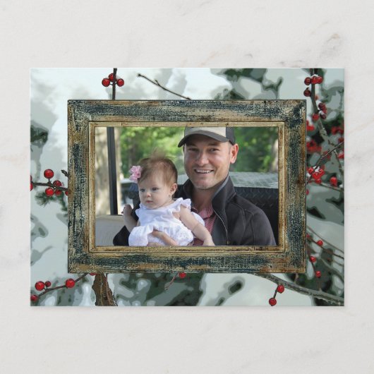 Carte postale Red Winter Berries Christmas Holiday (Devant)