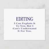 Carte Postale Rédacteur Joke .. Expliquer ne pas comprendre (Devant)