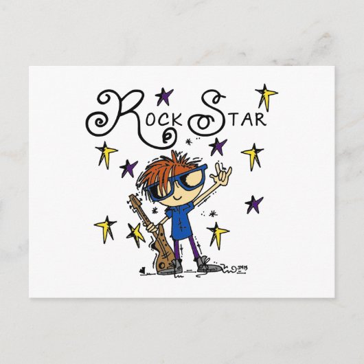 Carte Postale Redhead Boy Rock Star (Devant)