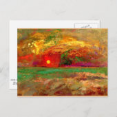 Carte Postale Redon - Le coucher du soleil (Devant / Derrière)