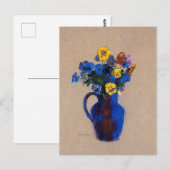 Carte Postale Redon - Vase de Pansies de Fleurs, (Devant / Derrière)