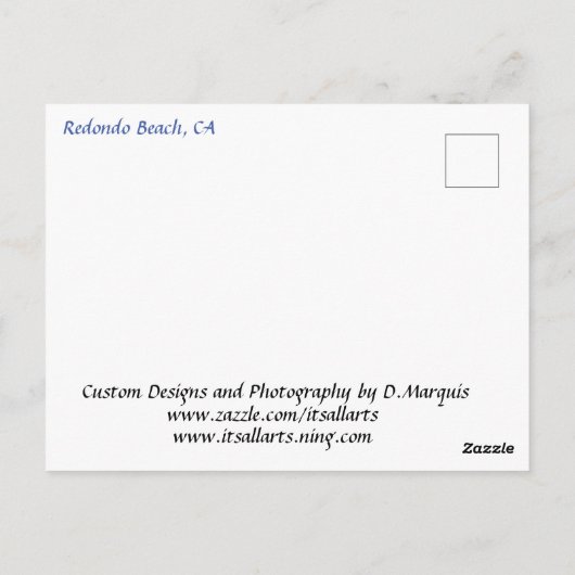 CARTE POSTALE REDONDO BEACH #3 (Dos)