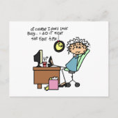 Carte Postale Redressez la première fois l'humour (Devant)