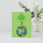 Carte Postale Réduire la feuille de recyclage (Debout devant)