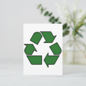 Carte Postale Réduire la réutilisation du logo Recycle Flèche 3R (Debout devant)