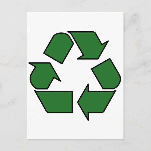 Carte Postale Réduire la réutilisation du logo Recycle Flèche 3R (Devant)